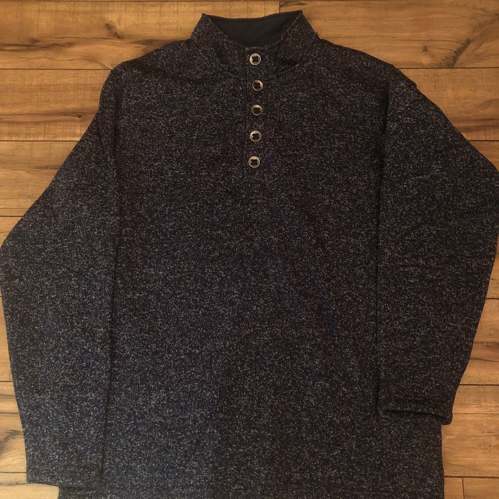 Redhead Brand Mens size XLT Pullover Knit Fabric Top 5 Front Neck Buttons